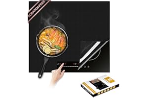 KR KITCHENRAKU Large Silicone Induction Cooktop Protector Cover Stove Mat 20.4" x 30.7" (Magnetic) | 300°C (572°F) Heat-Resistant | Power Boost Compatible | Prevents Pot Sliding & Scratches