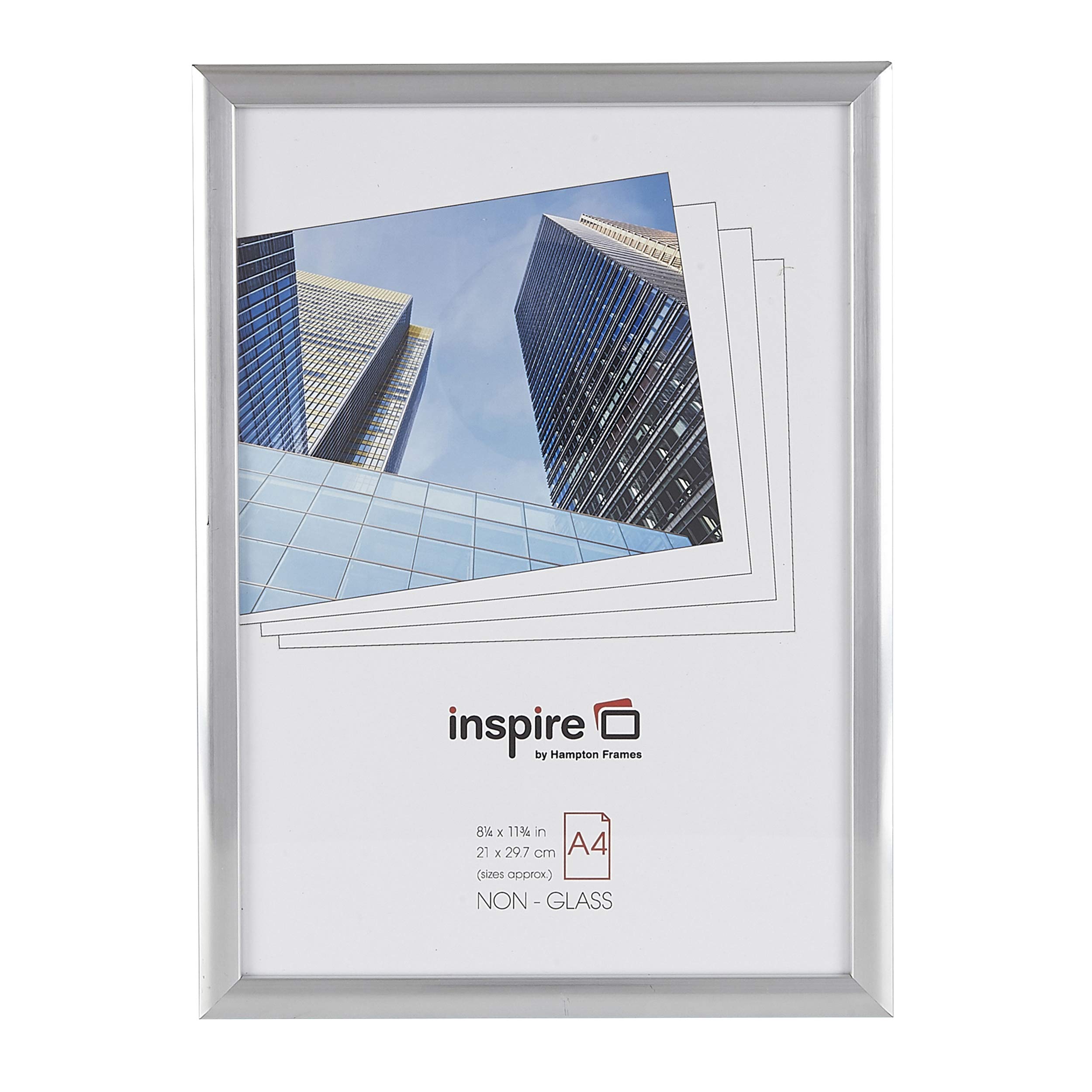 Hampton Frames Poster Frame, Silver, A4 (21x29.7cm)