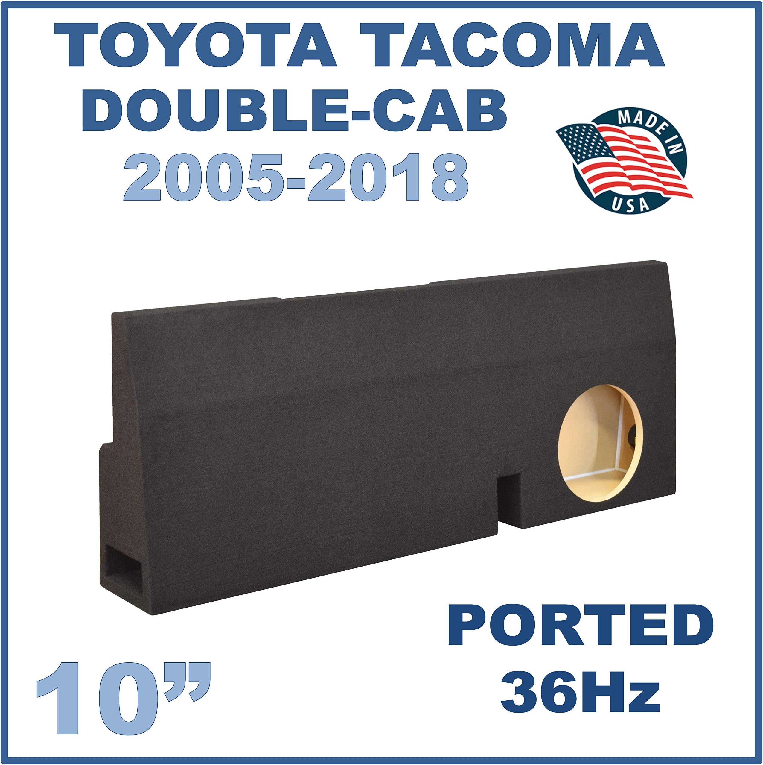 Fits Toyota Tacoma Double-Cab 2005-2018 10" Single Ported subwoofer Enclosure