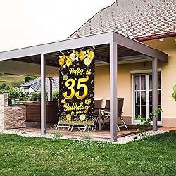 wongmode Happy 35th Birthday to You Door Banner