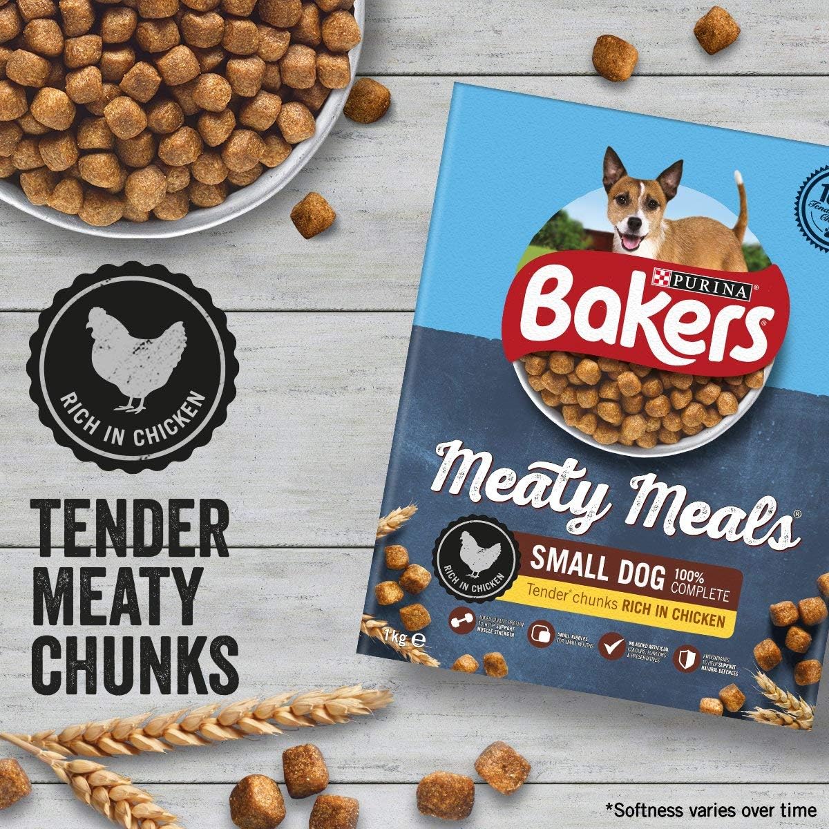 Bakers Meaty Meals Small Dog Dry Dog Food Chicken 1kg (Pack of 4), 250 g (Pack of 4) - Image 4