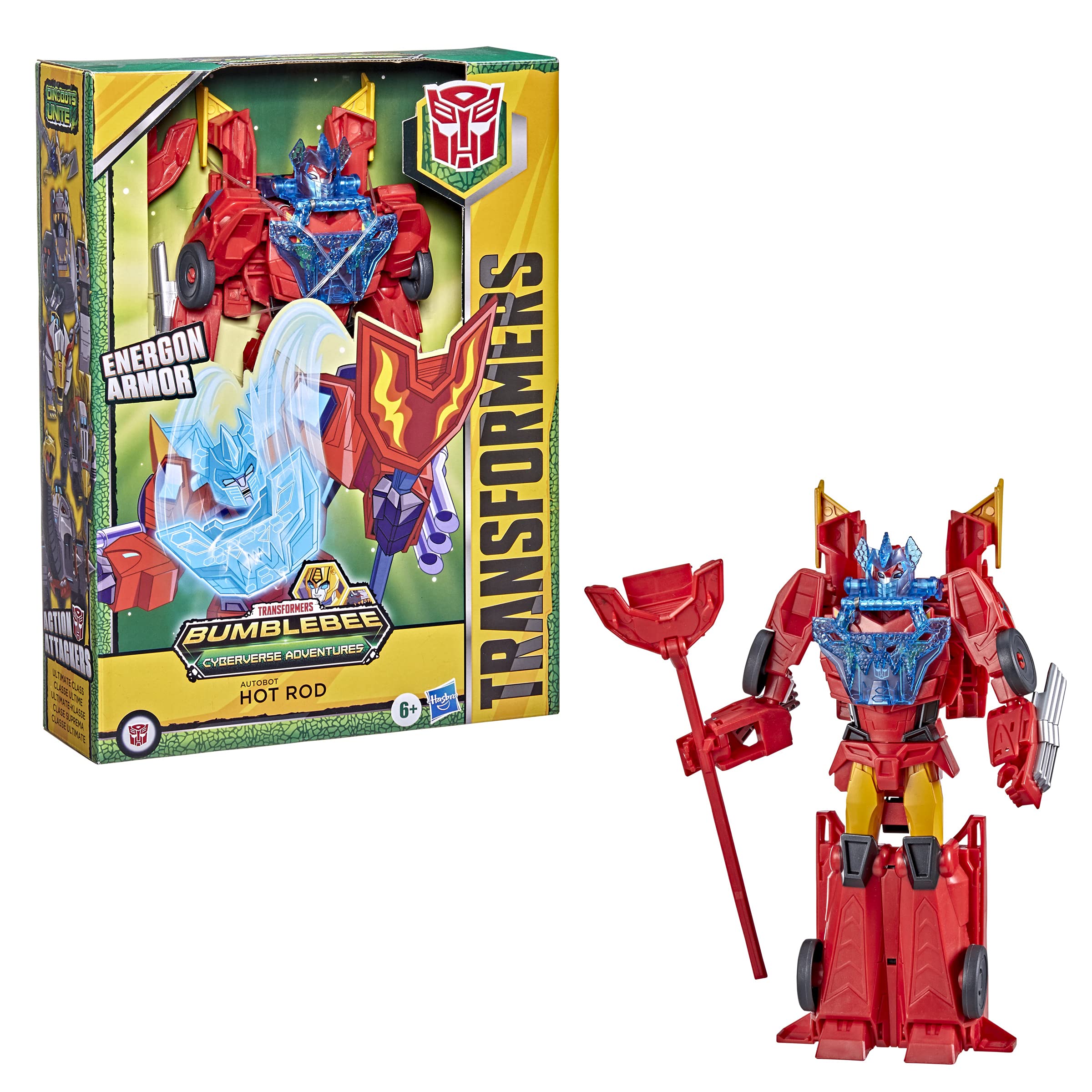 Transformers Bumblebee Cyberverse Adventures Action Attackers Warrior Class Hammerbyte Figura De Acción, Rip Thrash Move, 5.4 Pulgadas