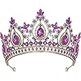 SWEETV Queen Crown for Women,Wedding Tiara for Bride,Princess Tiara,Quinceanera Pageant Crown Diadem