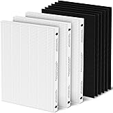 3 Sets AeraMax 300 HEPA Filter Replacement Compatible with Fellowes AeraMax 290/300/DX95 Purifier, HF-300/AP-300PH, Part# 9287201, 3 True Hepa Filters + 6 Activated Carbon Pre-filters