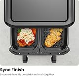 Chefman 5.6L Dual Air Fryer Oven with 2 Baskets Sync Finish Hi-Fry 2100W Black view 3
