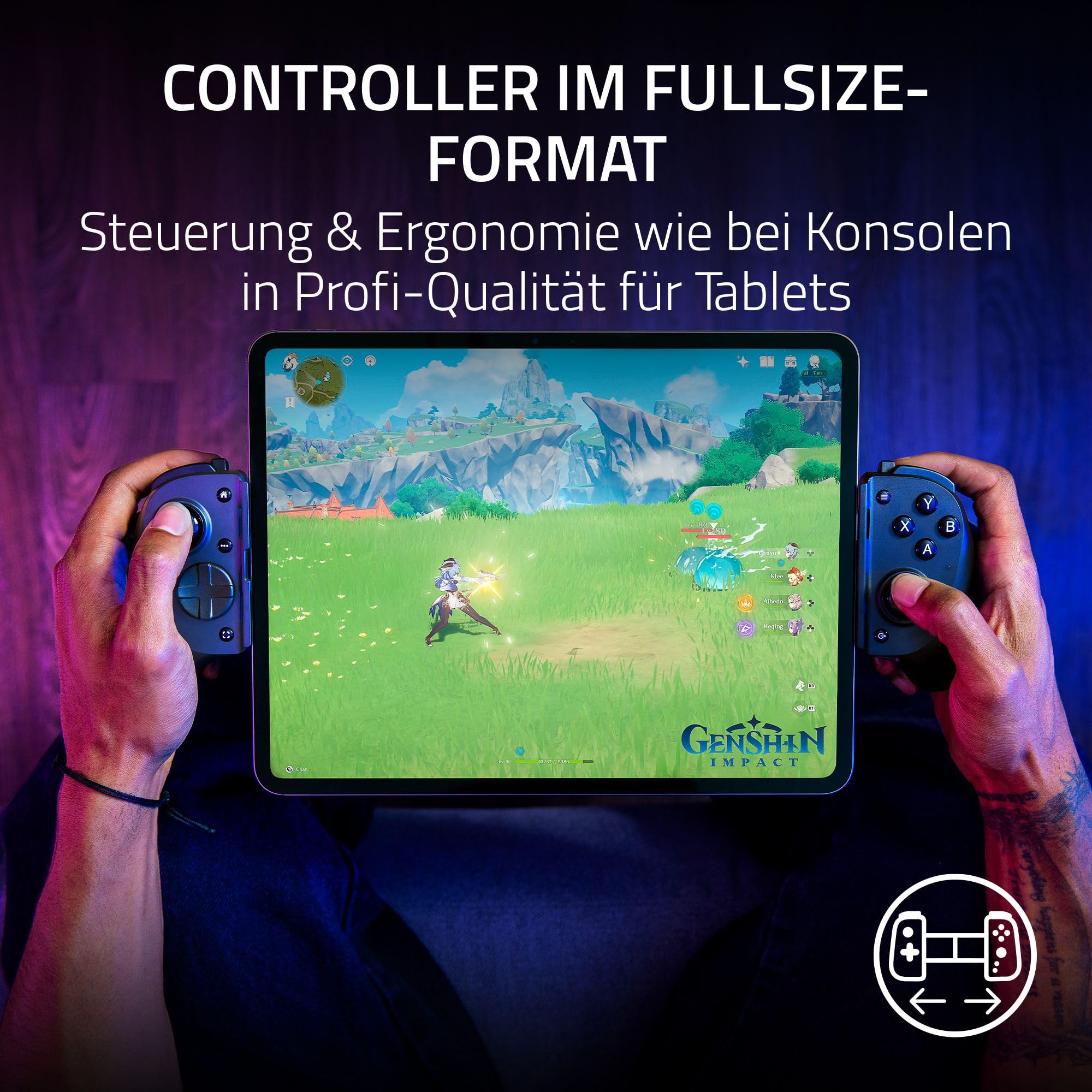 Razer Kishi V3 Pro XL - USB-C Gaming-Controller für Fullsize-Tablets - iPads & Android-Tablets bis zu 13" - Plug-and-Play - Anti-Drift-Analogsticks - Sensa HD Haptik - Nexus App, Schwarz 2