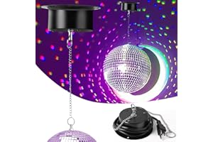 Disco Ball Motor 3 RPM, Palujorty Heavy Duty Slow Mirror Ball Motor Plug in for 4''- 16'' Mirror Balls (No Lights)