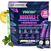 Yesnap MOCKTALE-1 GLP-1 Supplement, Support Natural GLP 1 Production Drink for Weight Loss, Appetite Control &amp; Metabolic, with Berberine, Akkermansia, Ceylon Cinnamon, Lemon Mint Flavor, 30 Packets