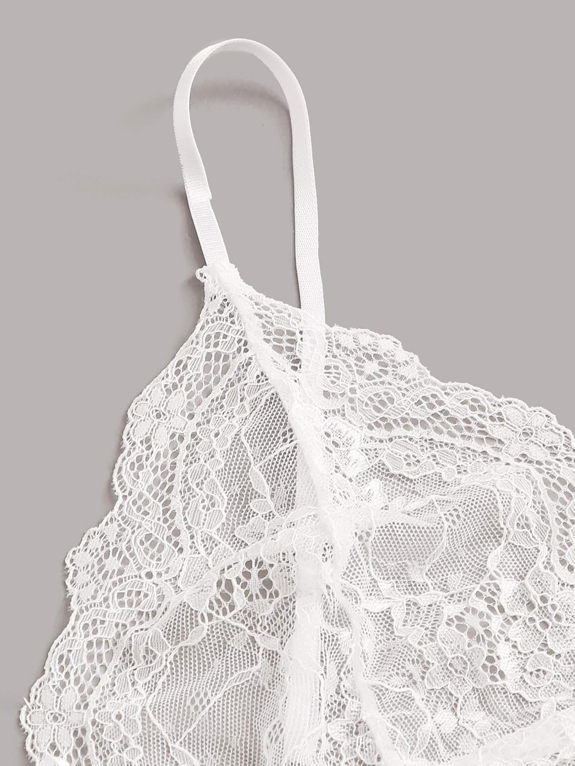 floral lace cami top with satin shorts