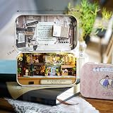 Cuteefun Miniature Doll House Kit Coffee Time with LED Lights view 7