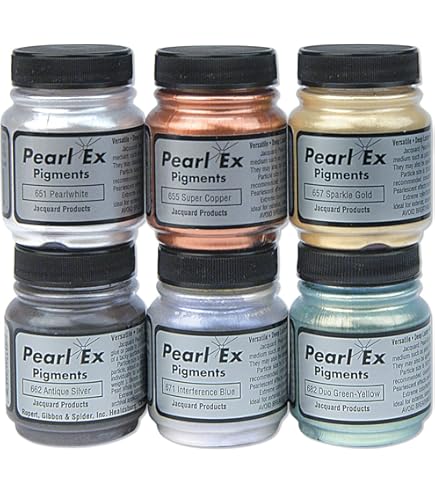 Amazon.com: Jacquard Pearl Ex Pigment Powder 8 Color Set 0.5oz