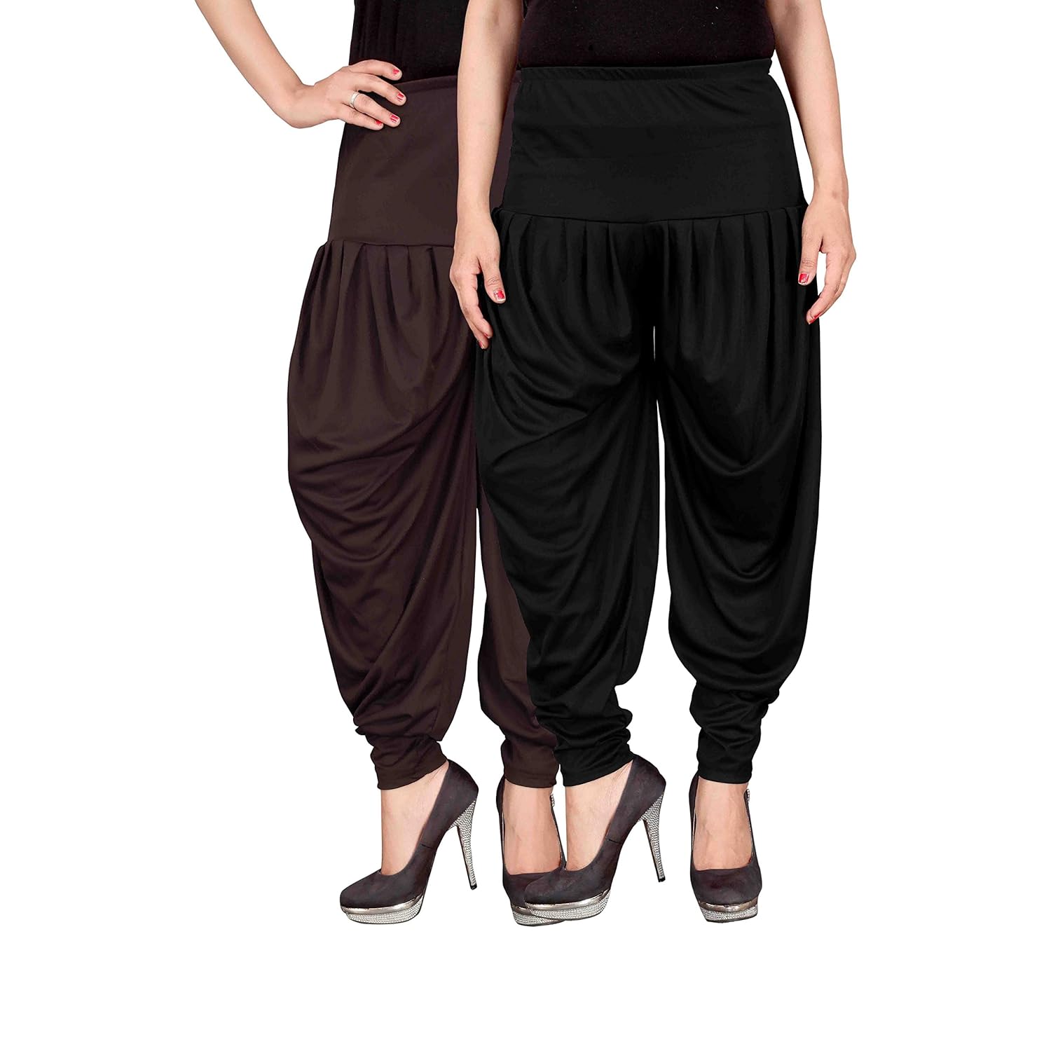 culture the dignity women's lycra dhoti patiala salwar harem pants combo pack of 2_ctd_g_freesize