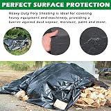 PALUDO 2 x 6M Extra Thick Black Heavy Duty Polyethylene Sheeting 0.3mm view 7