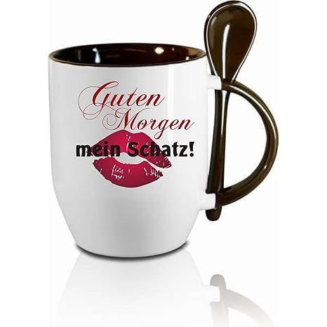 Tasse M Löffel Guten Morgen Mein Schatz Löffeltasse