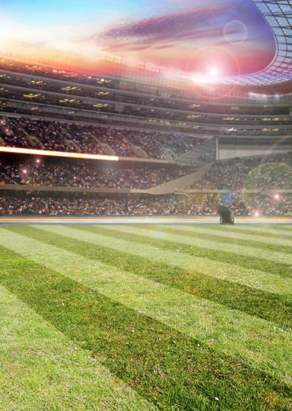 Football Stadium Background for Photo Studio Grass Floor Lawn Beautiful Sport Photo Booth Backdrops Digital Photography Prop 5×7 ft