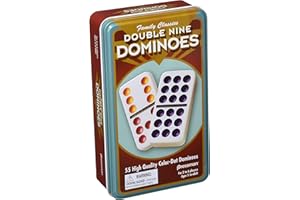 Pressman Toys Double Nine Dominoes Tin