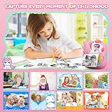 CAMCLID Kids Camera Instant Print Pink 32GB 1080P Video 12MP 2.4'' view 4