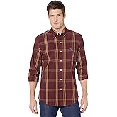U.S. Polo Assn. Long Sleeve Classic Fit Windowpane Woven Shirt Mulled Wine SM