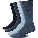Calvin Klein Mens Crew Socks - 4 Pack Soft Cotton Blend Cushioned Crew Dress Socks for Men, for Formal, Casual and Work Wear