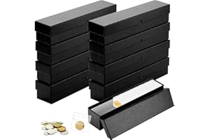 YSGLORY 8PCS Coin Storage Box Coin Holders 2×2 Inch Coin Protector Boxes for Collectors Protect Gasket Coin Case Cardboard Coin Collecting Supplies Coin Collection Boxes for Coins Jewelry Storage (Black)