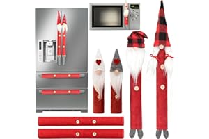 IELEK Christmas Refrigerator Handle Covers Adorable Swedish Tome Gnome Kitchen Appliance Handle Covers Microwave Oven Dishwasher Decors Fridge Door Handle Covers Xmas Home Decorations Party Favor Supplies