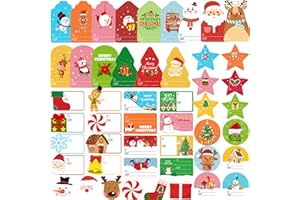 IMISHM Christmas Tags Stickers Christmas Name Tags Stickers Christmas Labels Christmas Gift Tags self-Adhesive Christmas Stickers for Gifts