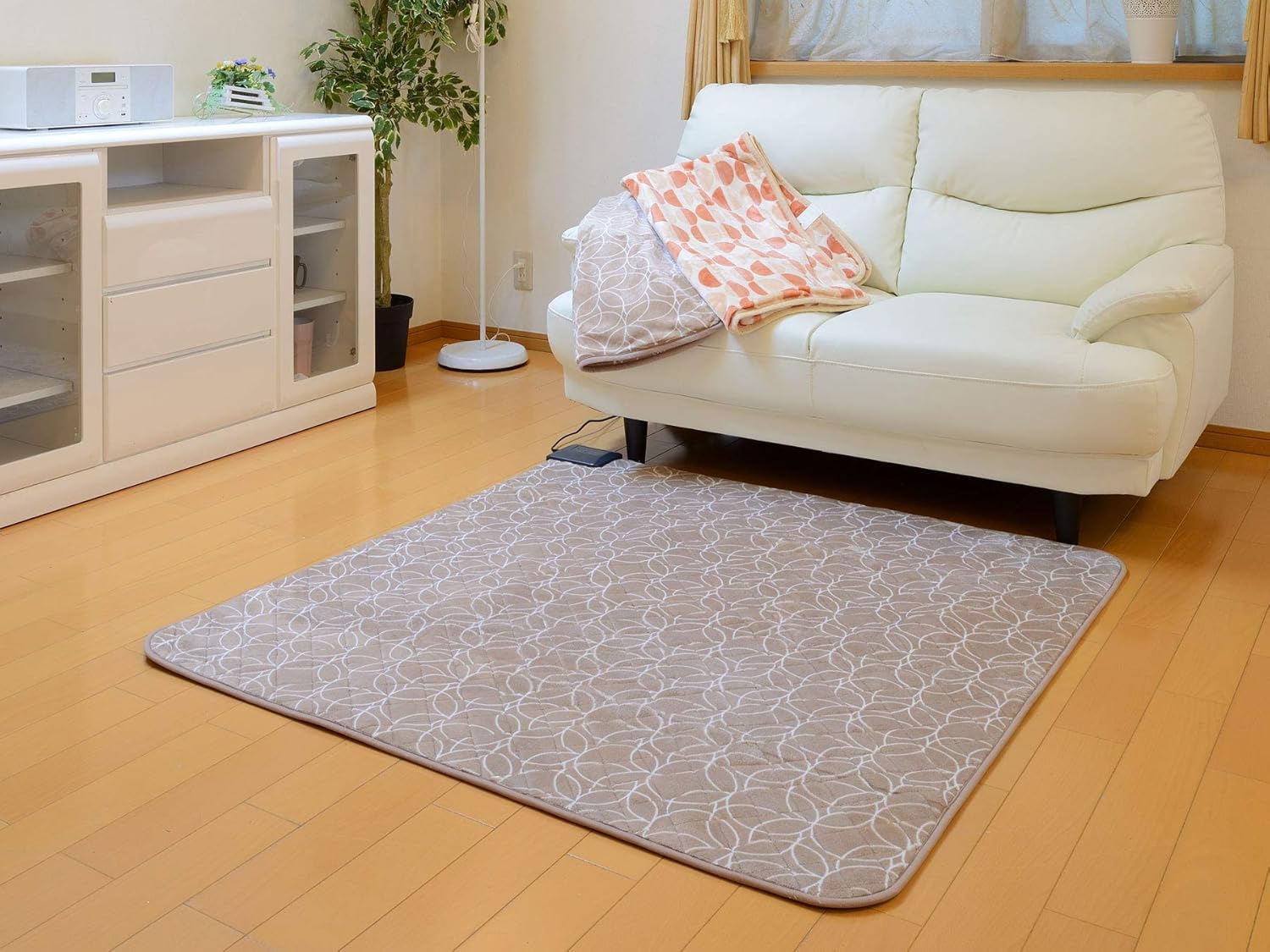 Amazon|モフア ホットカーペット 1畳 本体 ふかふか カバーいらず 125×125cm 正方形 シックリング柄 ダニクリーン スライド式温度調節 MPM111CG|ラグ・カーペット Amazon|モフア ホットカーペット 1畳 本体 ふかふか カバーいらず 125×125cm 正方形 シックリング柄 ダニクリーン スライド式温度調節 MPM111CG|ラグ・カーペット