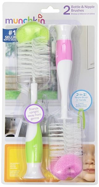 baby bottle and nipple brush