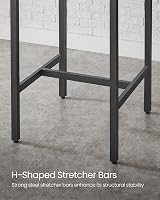 VASAGLE High Table Square Bar Table 60x60x92 cm Steel Frame Rustic Brown Black view 5