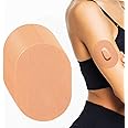 Leng Ke 20 Pack Dexcom G6 Adhesive Patches Waterproof - Long Stay Dexcom G6 Overpatch with No Glue in The Center, Pre-Cut Back Paper CGM Tape for G6 (Tan)