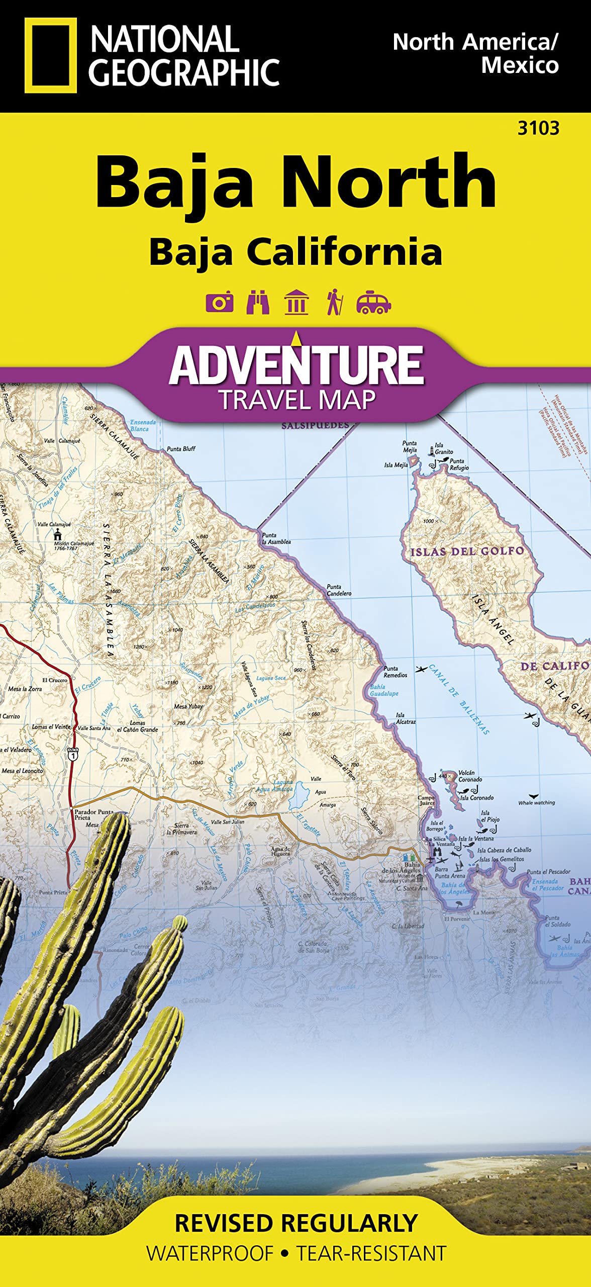 Photo 1 of Baja North: Baja California Map [Mexico] (National Geographic Adventure Map, 3103)