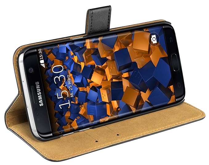 mumbi Ledertasche im Bookstyle für Samsung Galaxy S7 Edge Tasche