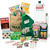 Melissa &amp; Doug Fresh Mart Grocery Store Companion Pretend Play Food Set | 70 Pieces, Pretend Play Grocery Store Accessories, Toy Food Boxes, Cans, Apron, Play Money, Preschool Toys for Kids, Ages 3+