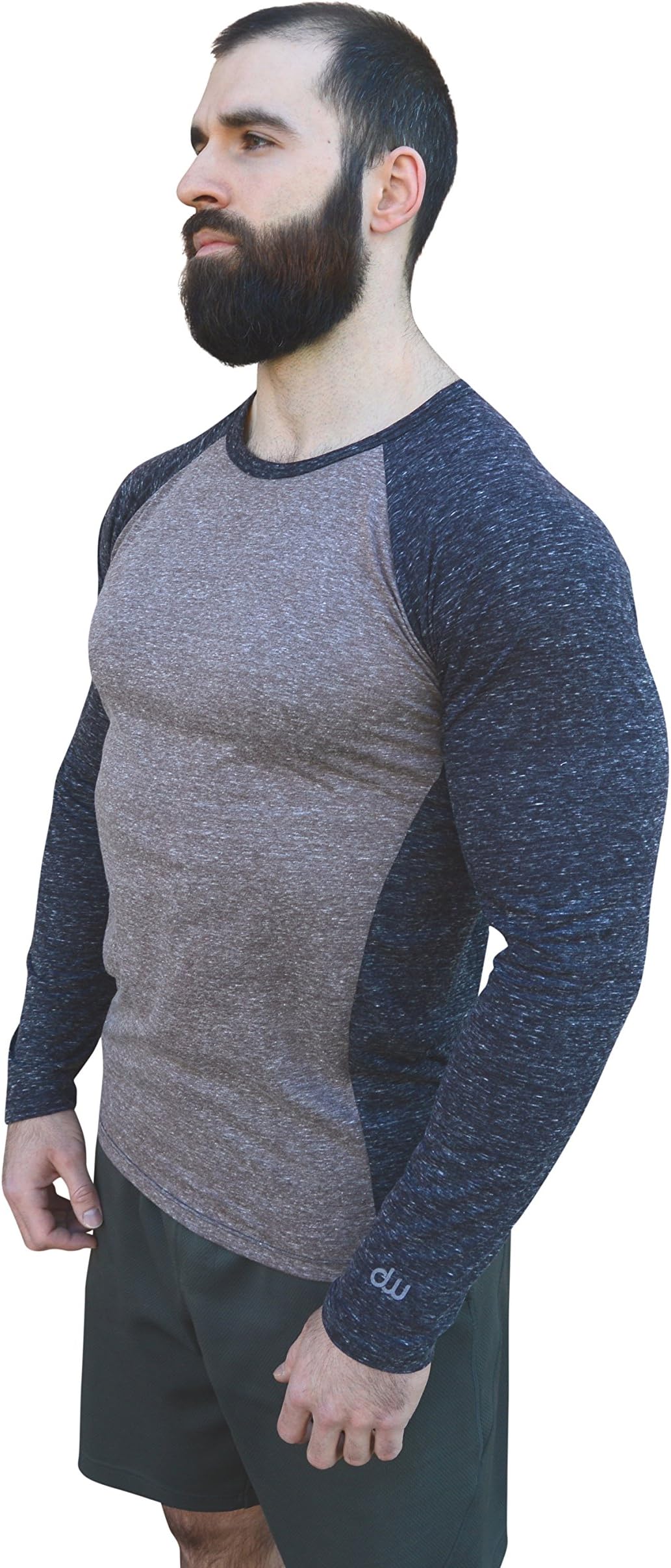 defWear Tapered Lightweight Muscle Hoodie, Soft Triblend Raglan - Look More Cut