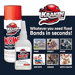 Kraken Bond WOW! CA Glue (6x1.75 oz.) with Spray