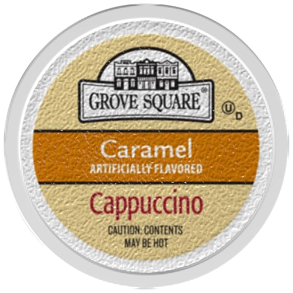 GROVE SQUARE CAPPUCCINO PODS, CARAMEL, SINGLE SERVE (PACK OF 24)