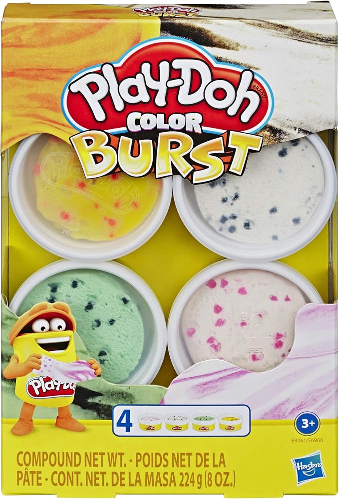 4 colors play doh ice