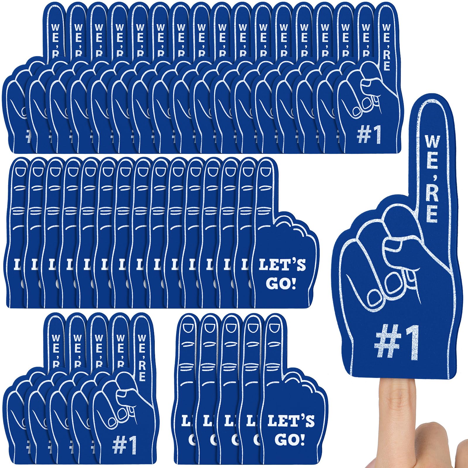 thumbnail image 2 of 48 Mini Foam Fingers - Sports Party Favors For Games & Events 2 of 10