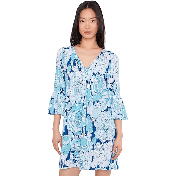 everlane linen shift dress Everlane Tie-Neck Dress, Stretch Linen, Skywriting, Size 12