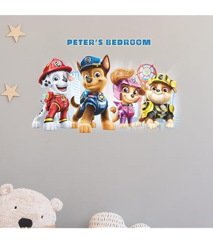 RoomMates Adesivi da parete Puppy Dog Pals Peel and Stick, 22,9 x 44,1 cm, blu, marrone, rosso, giallo – RMK3776SCS