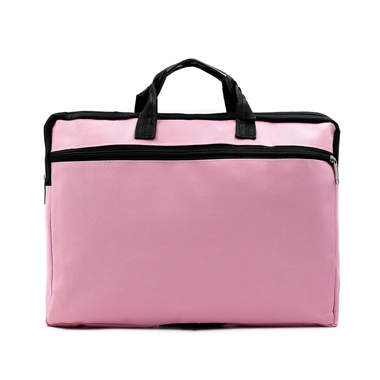 A4 Canvas File Document Bag Organizer Case Handle Messenger Briefcase Bags Zipper For Men Women Pink