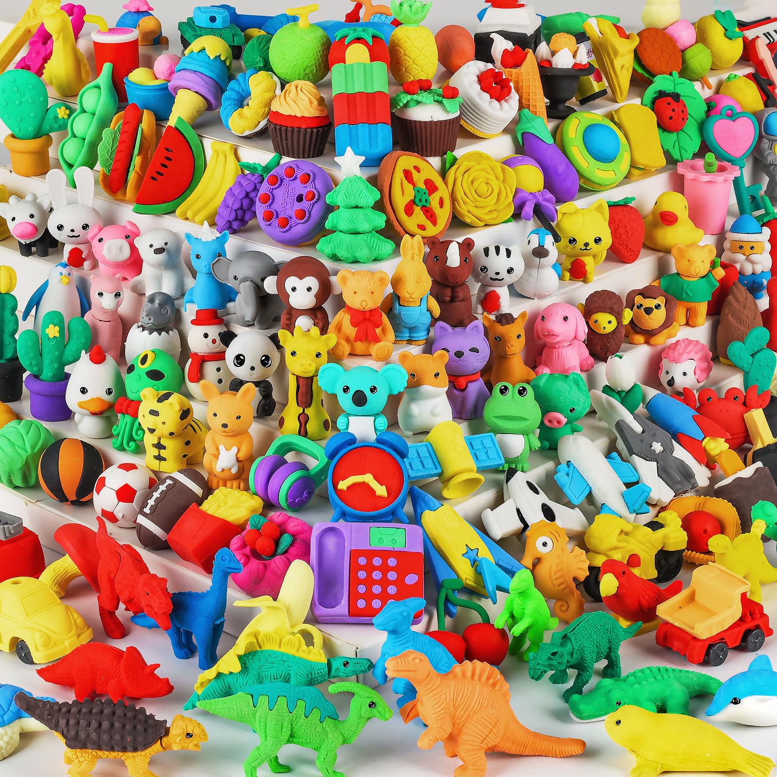 Photo 1 of URSKYTOUS 151Pcs Animal Erasers Desk Pets for Kids Animal Pencil Erasers Bulk Puzzle Eraser Toys Gifts for Classroom Prizes,Game Reward,Treasure Box,Easter Egg Fillers,Goodie Bag Stuffer,Party Favors