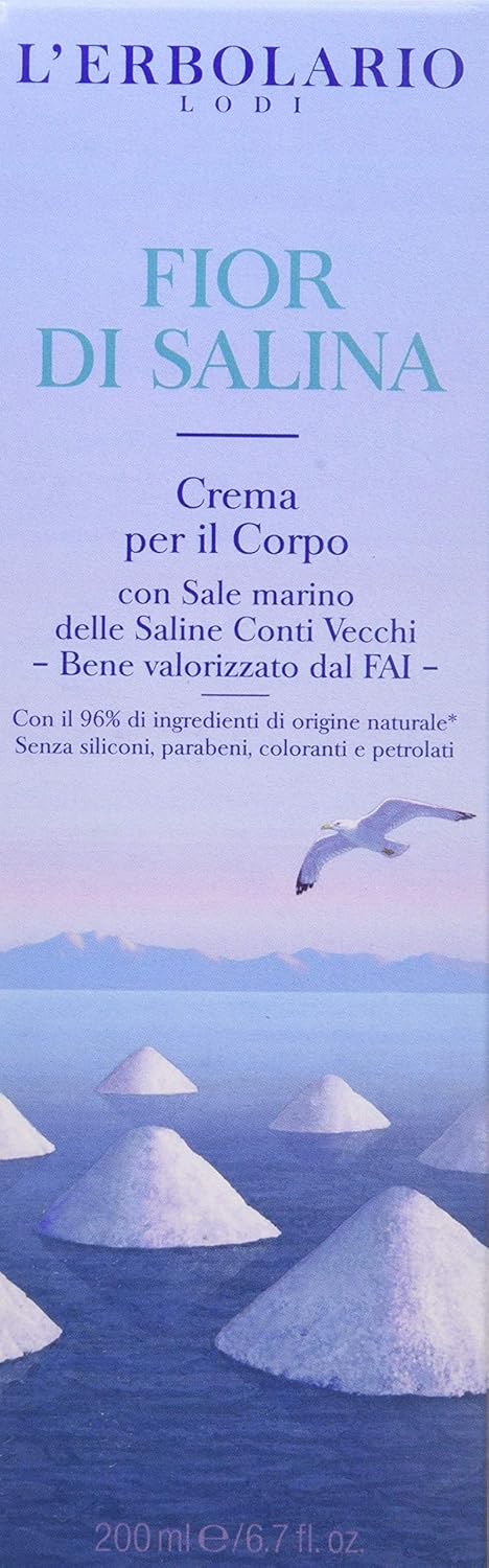 LErbolario Fior Di Salina Body Cream For Unisex 6.7 oz Body Cream, white, 200 ml (Pack of 1) - Image 3