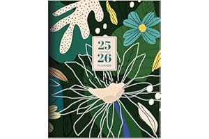 TF Publishing July 2025 - June 2026 Vivid Jungle Medium Monthly Planner - 12 Month Academic Planner 2025-2026 with 2-Page Spreads, Monthly Calendar Grids and Planning Prompts - 6.5 in x 8 in