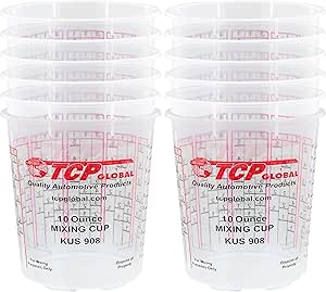 Paint Mixing Scale 12-Pack Of 8 Oz (1/2 Pint) Mixing Cups With Calibrated Ratio Markings - For Paint, Epoxy, Resin Paint Measuring Cups - Foto 14