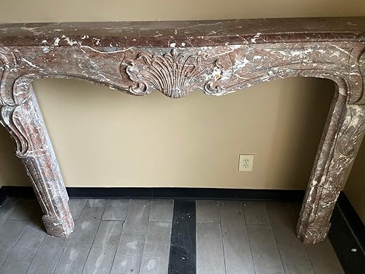 The Granite Gurus Fireplace Remodel Marble Hearth Farmhouse Fireplace