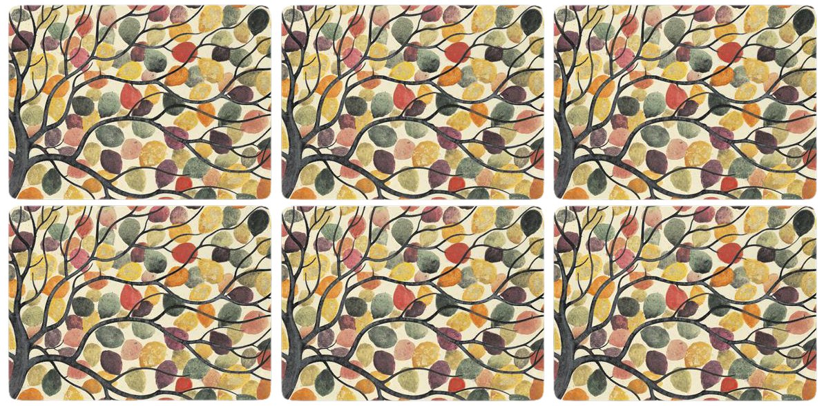 Portmeirion Home & Gifts Pimpernel Dancing Branches Placemats, Set of 6,30.5 x 23cm — image 1