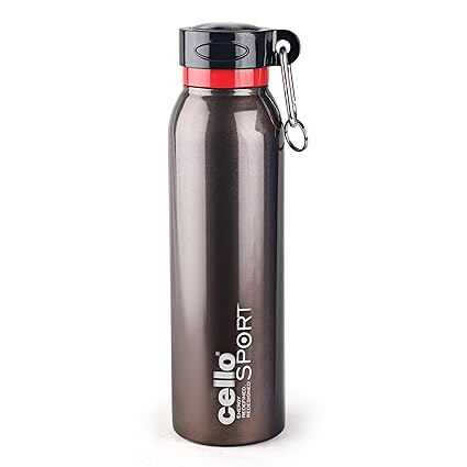 Cello Beatle Stainless Steel Sports Bottle, Brown