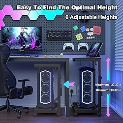 Height Adjustable Computer Tower Stand with Charge