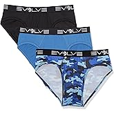 EVOLVE Men's Sport Mesh 3 Pack No Show Briefs
